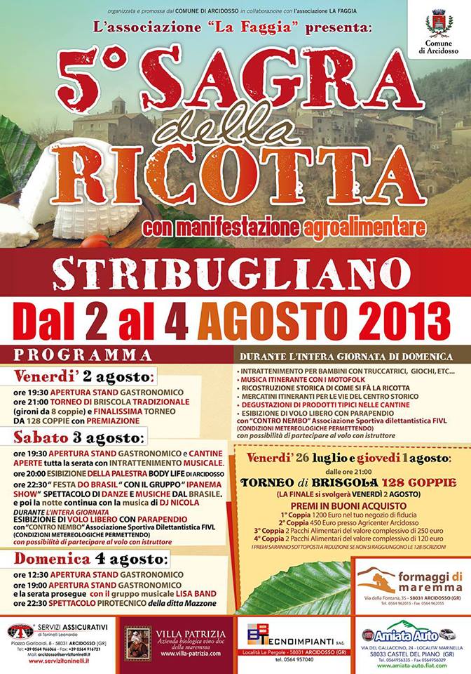 Festa della Ricotta – 2-4 Agosto 2013